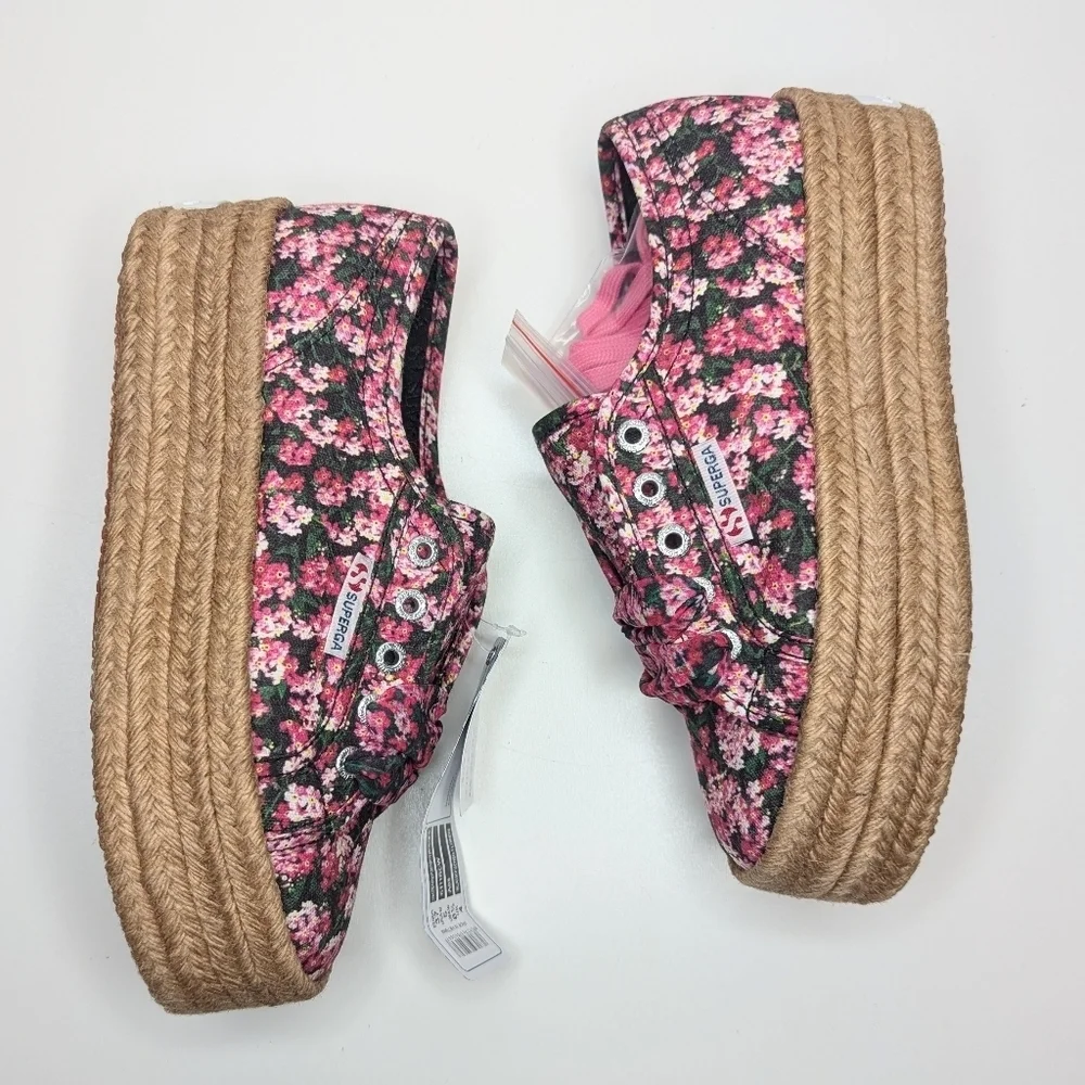 Superga X Mary Katrantzou Fantasy Flowers Platform Sneakers Espadrilles Size 6.5